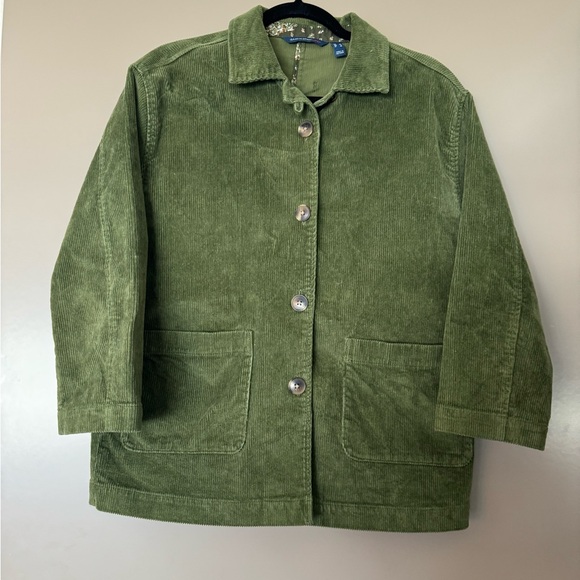 Isaac Mizrahi women’s Green Corduroy Blazer - Picture 2 of 4